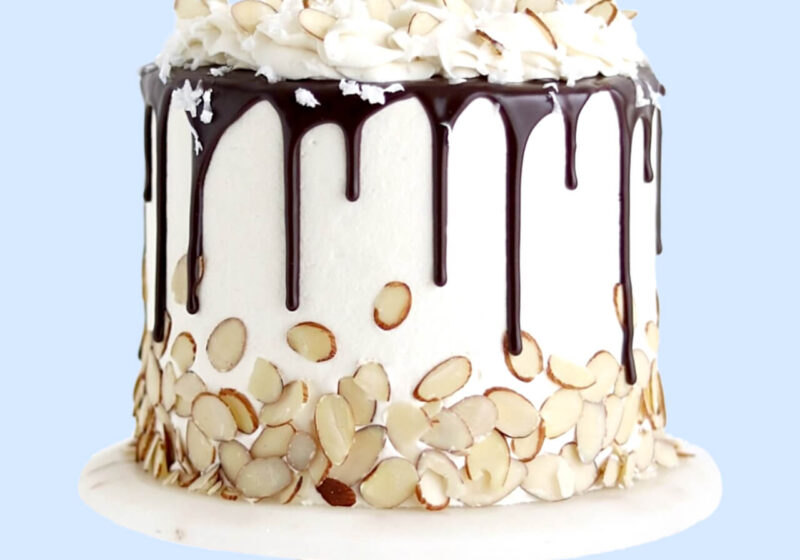 almond joy cake recipe by sugar and sparrow