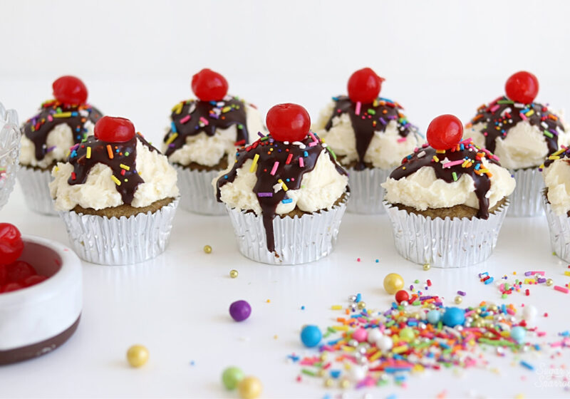 banana split cupcakes recipe