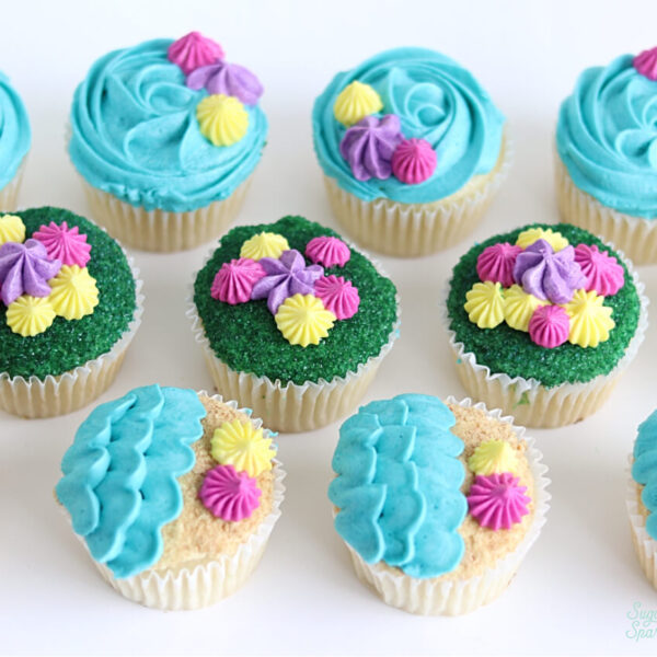beach cupcakes by sugar and sparrow