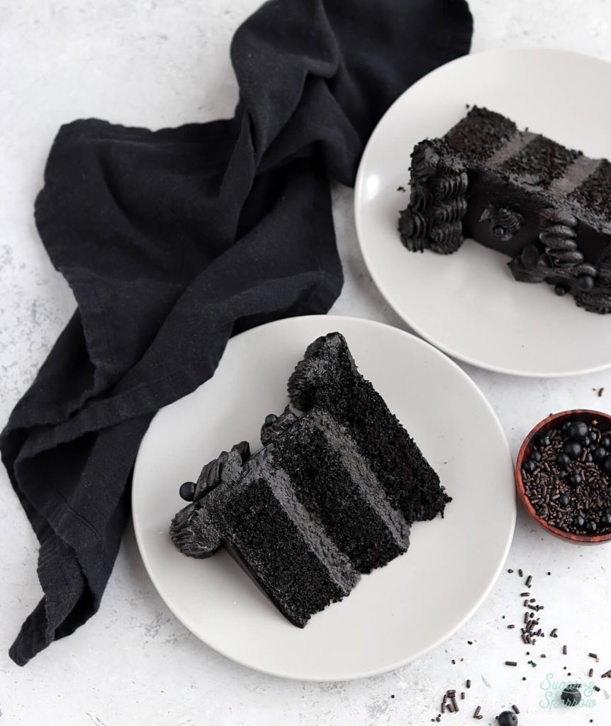 black cocoa powder cake