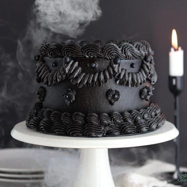 black velvet cake recipe with black buttercream