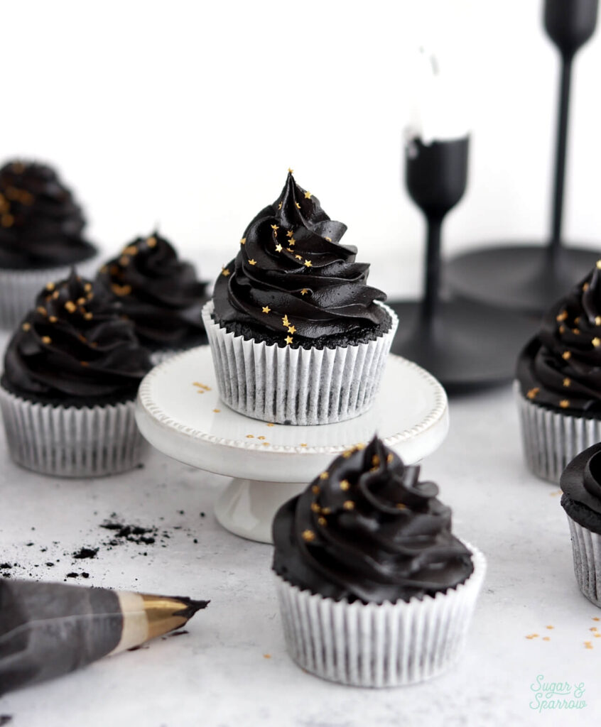 black velvet cupcakes by sugar and sparrow