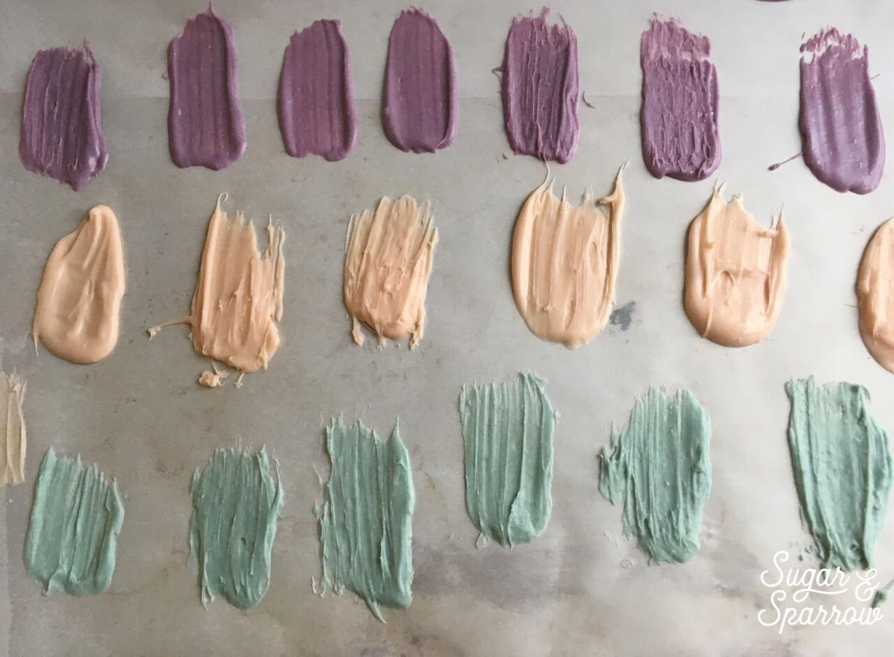 how to make white chocolate brushstrokes