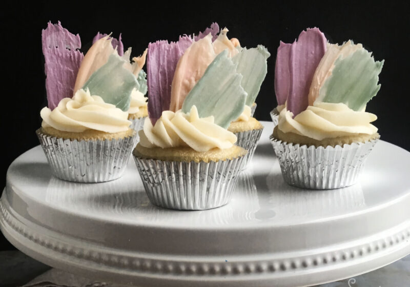 brushstroke cupcakes tutorial