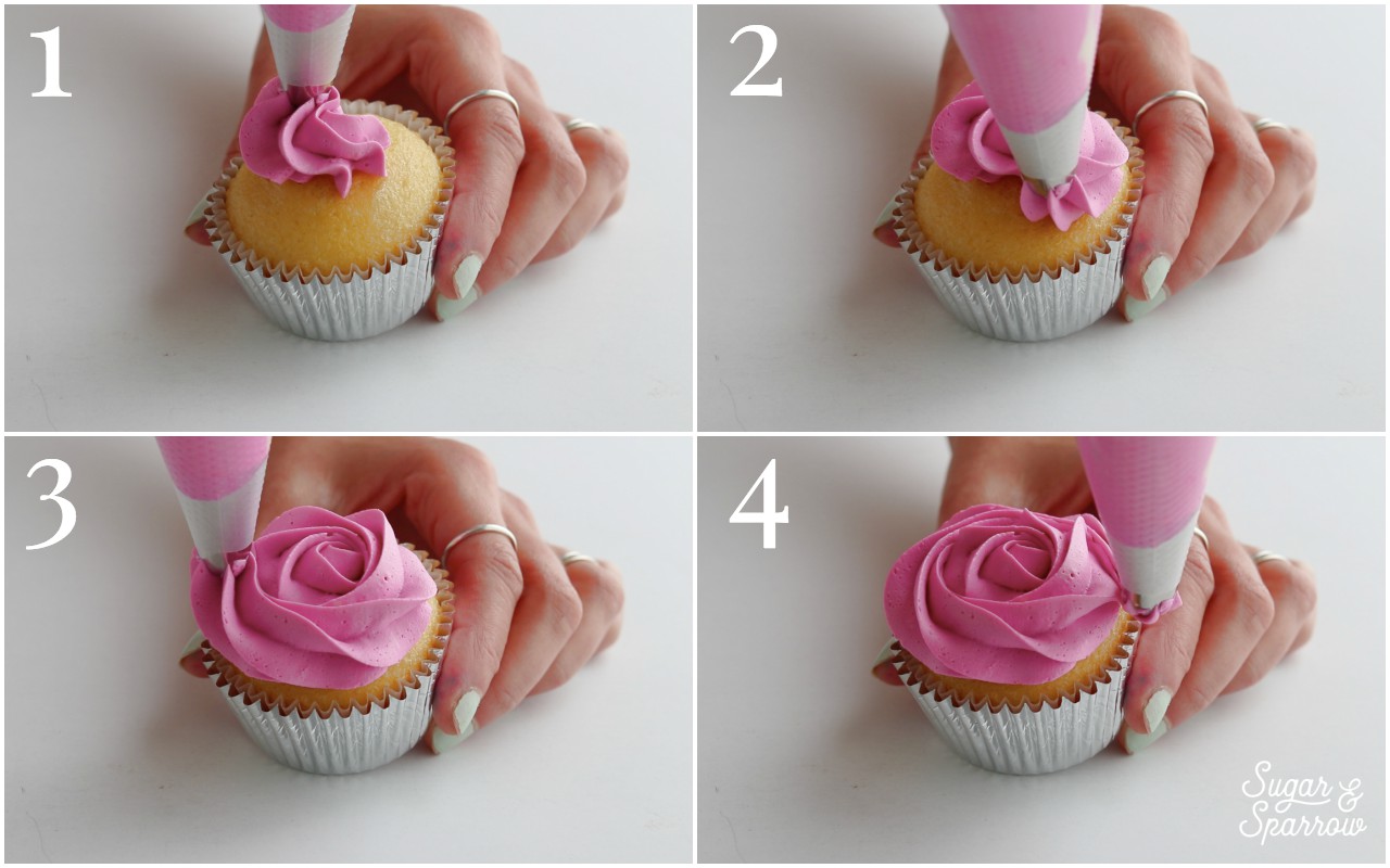 How to pipe buttercream rosettes