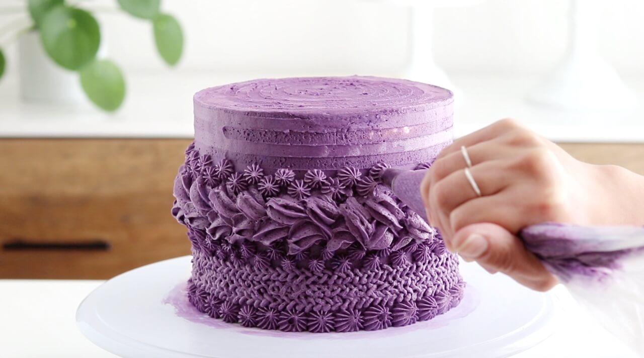 how to make a knitted buttercream cake