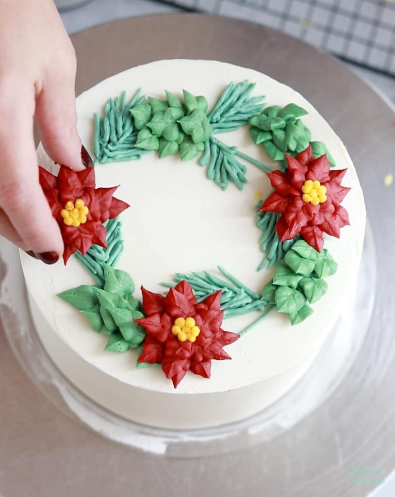 buttercream poinsettia tutorial