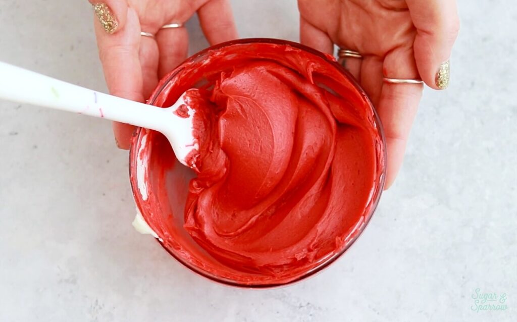 how to make dark red buttercream