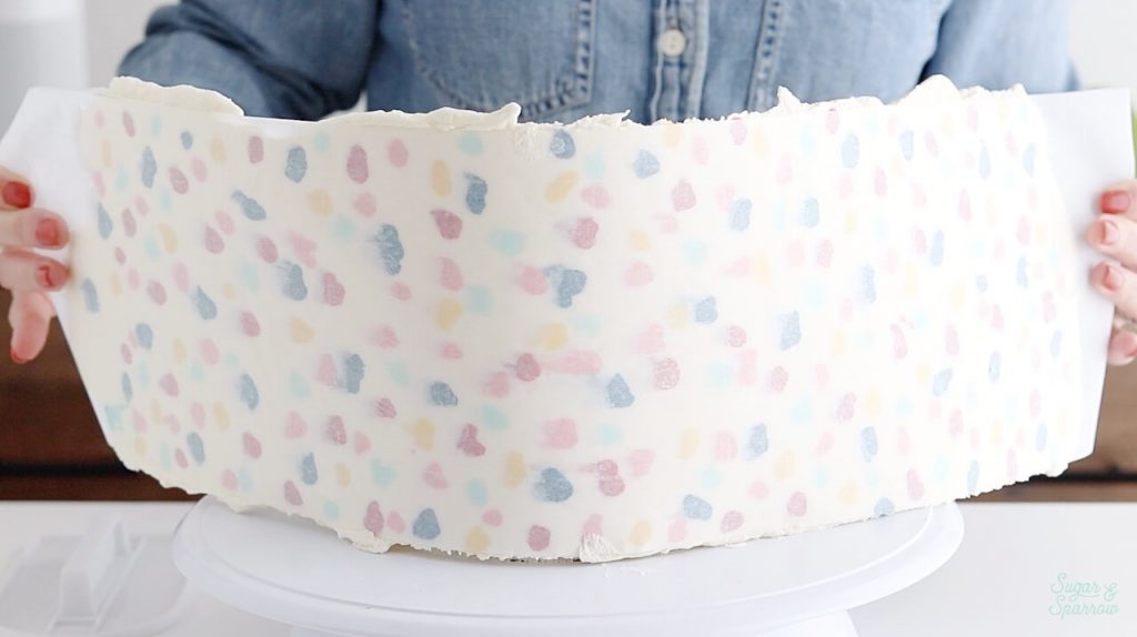 terrazzo buttercream wrap tutorial