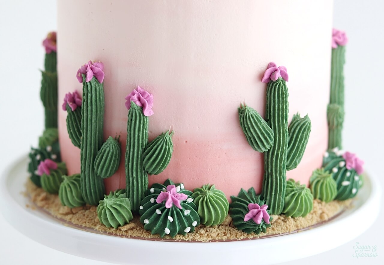 buttercream cactus piping