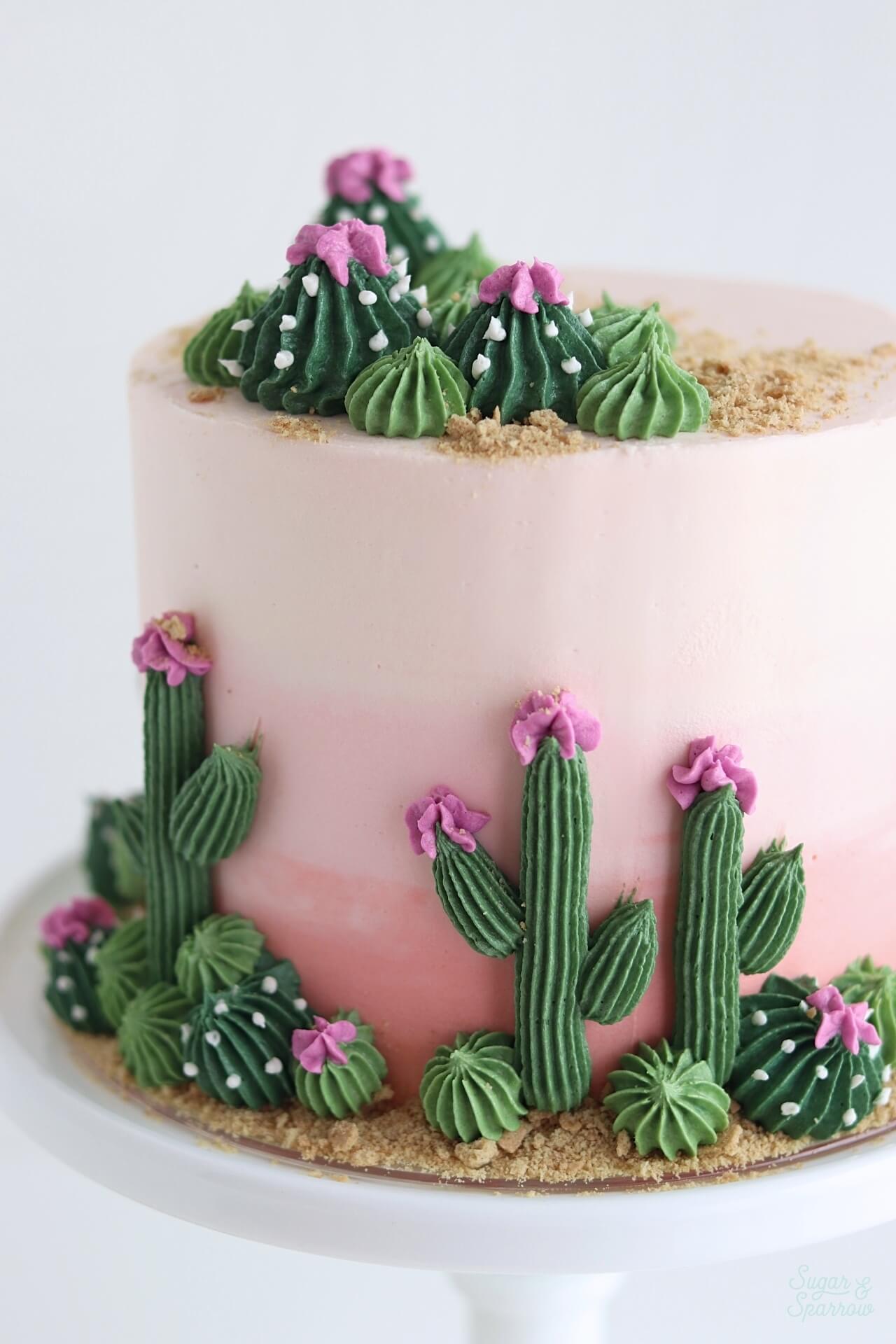 how to pipe buttercream cactus