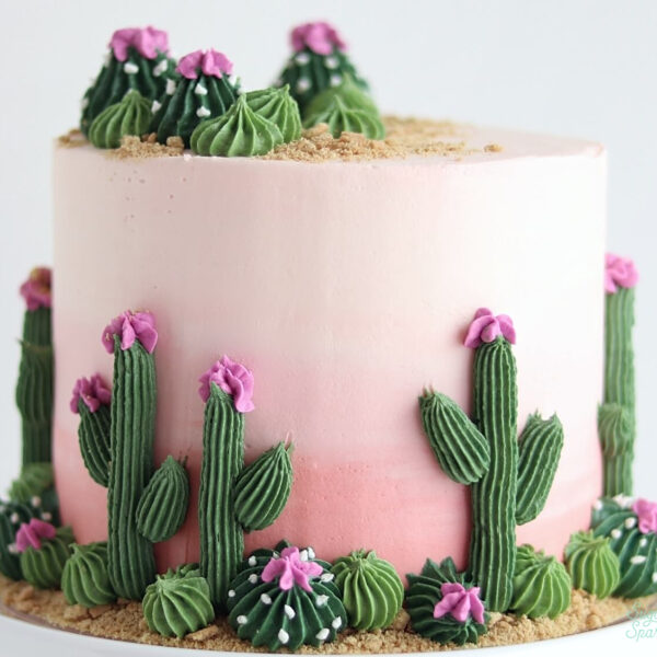 cactus cake by sugar and sparrow