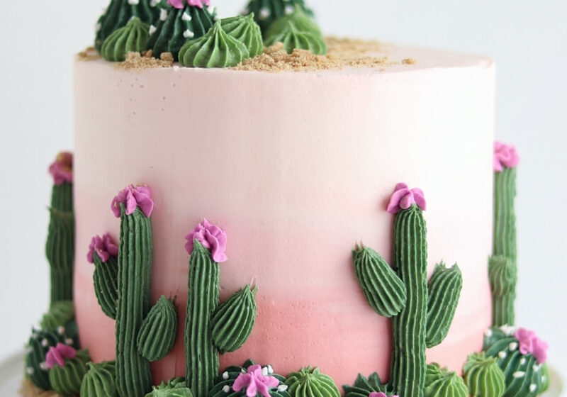 cactus cake by sugar and sparrow