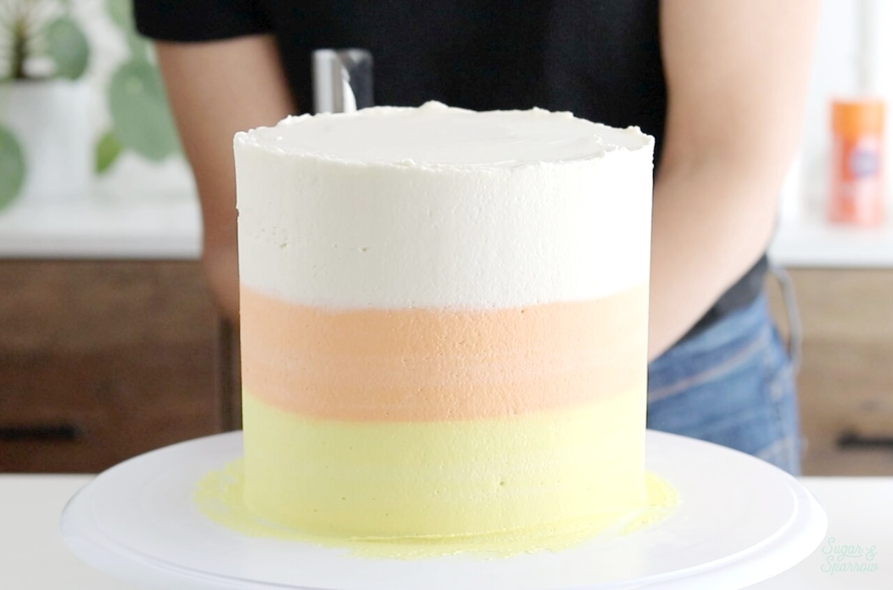 buttercream ombre cake tutorial