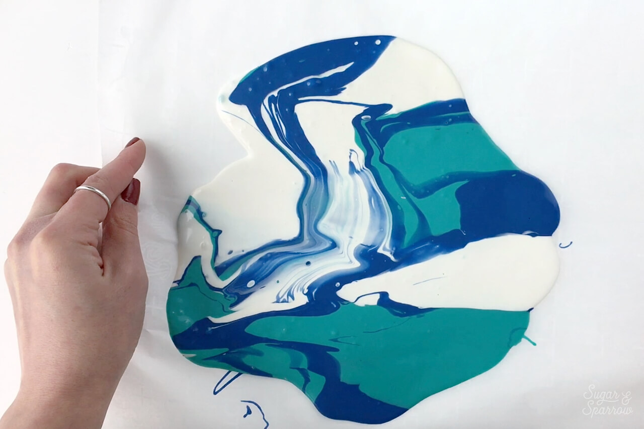 how to make marbled chocolate sail