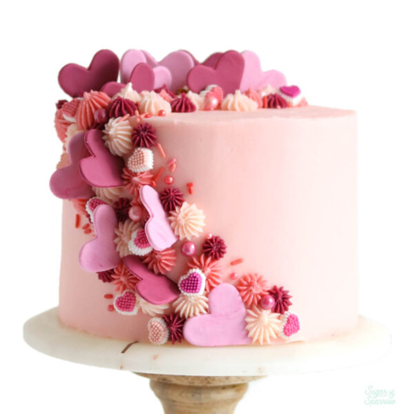 cascading heart cake tutorial