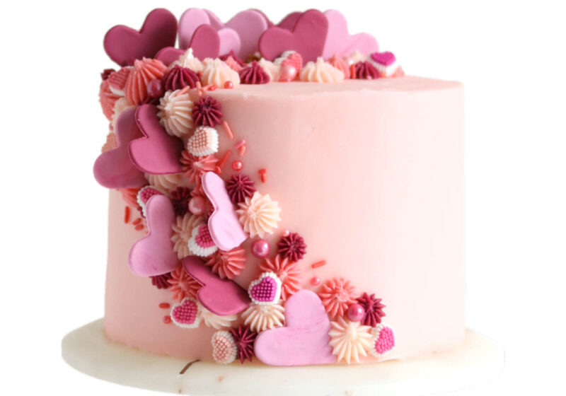 cascading heart cake tutorial