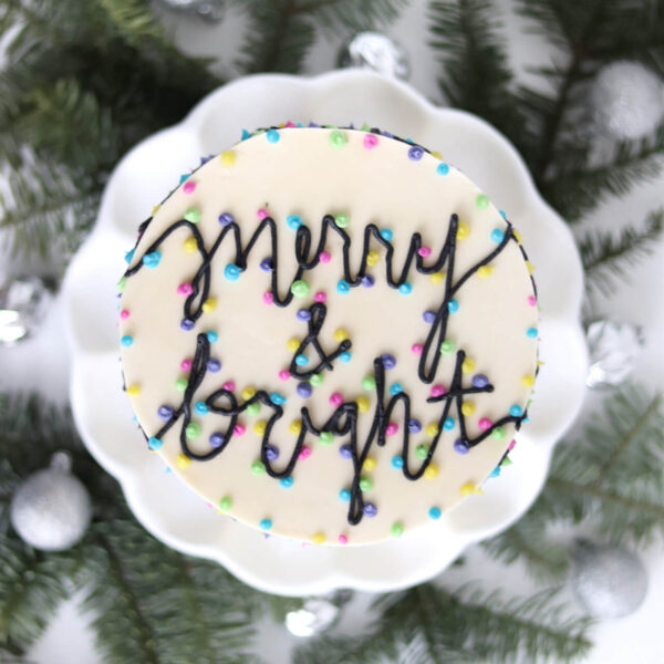 merry and bright cake