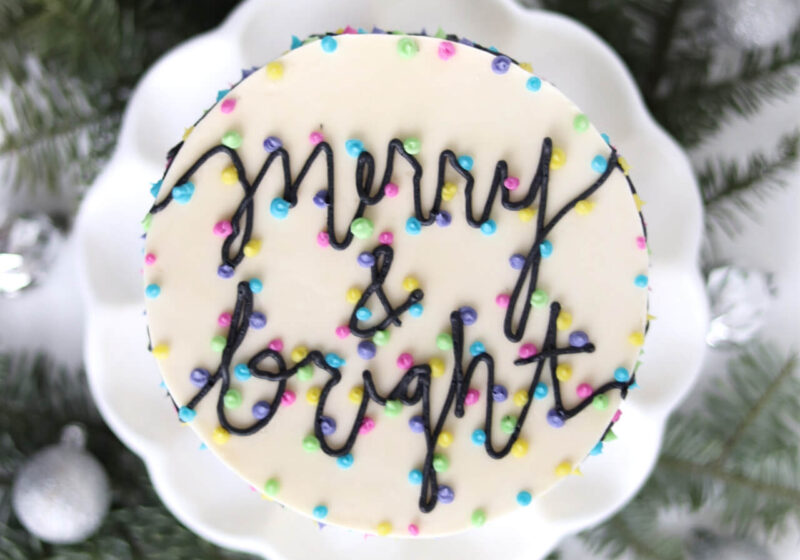 merry and bright cake