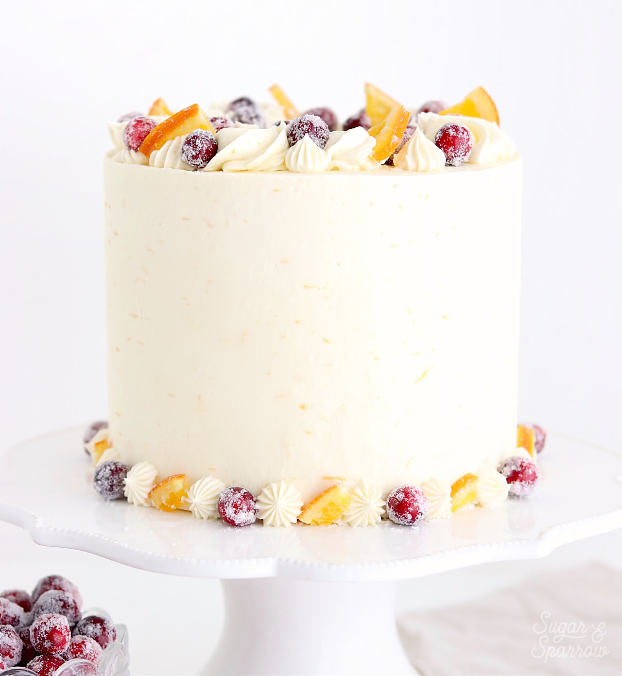 Cranberry Orange Cake Recipe by Sugar & Sparrow