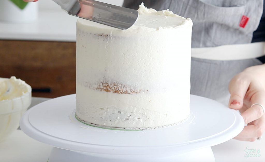 crumb coating cake tutorial