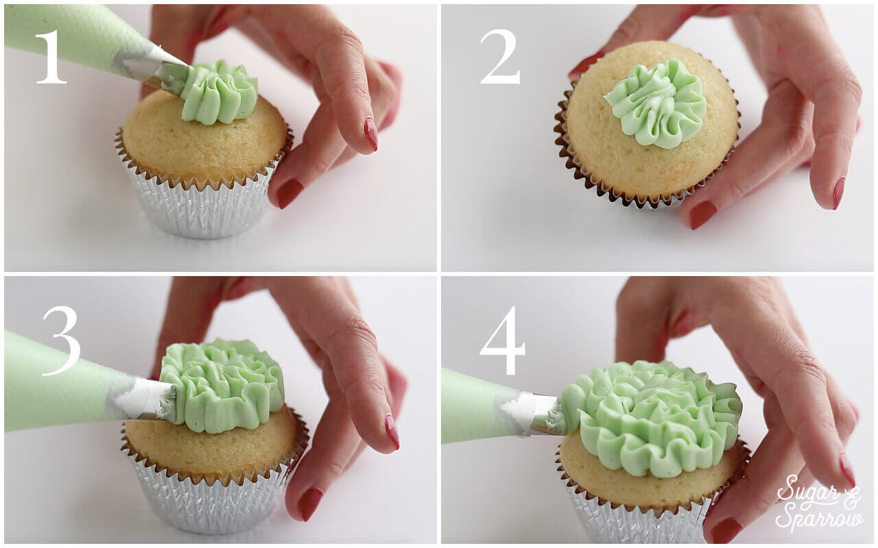 how to make buttercream carnation cupcakes