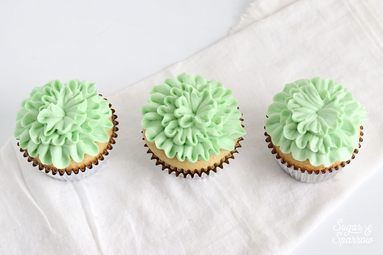 ruffle cupcakes by sugar and sparrow