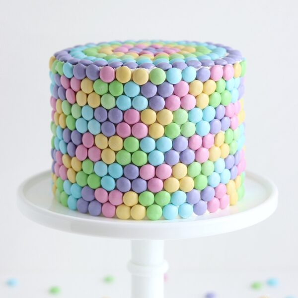 pastel m&m cake