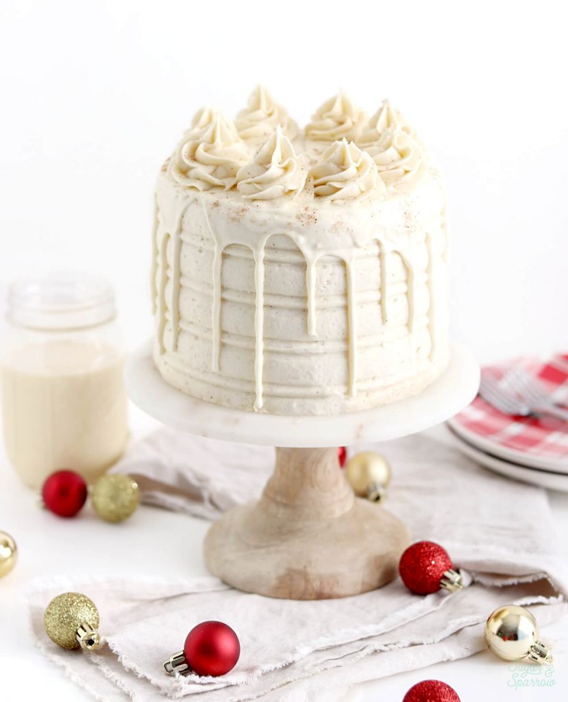 eggnog cake recipe with eggnog buttercream