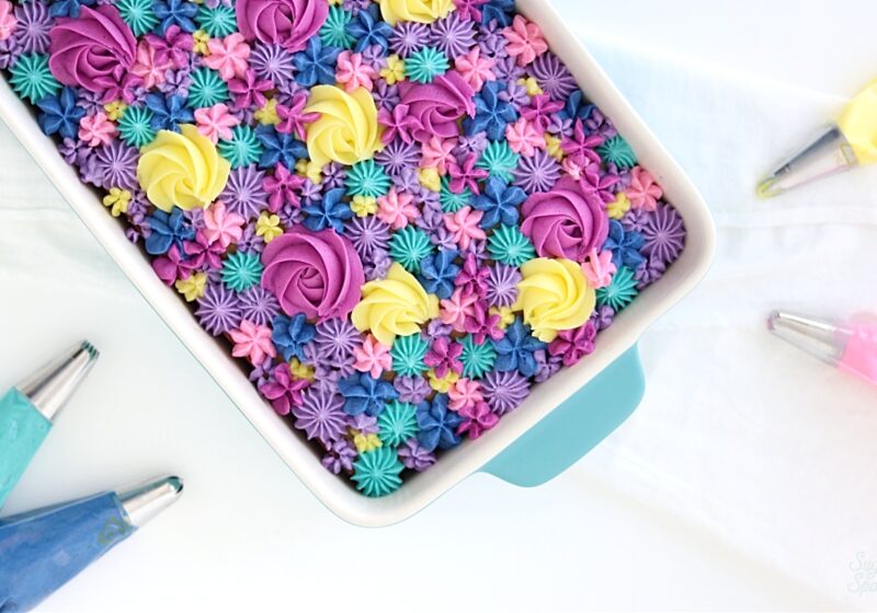 floral sheet cake tutorial