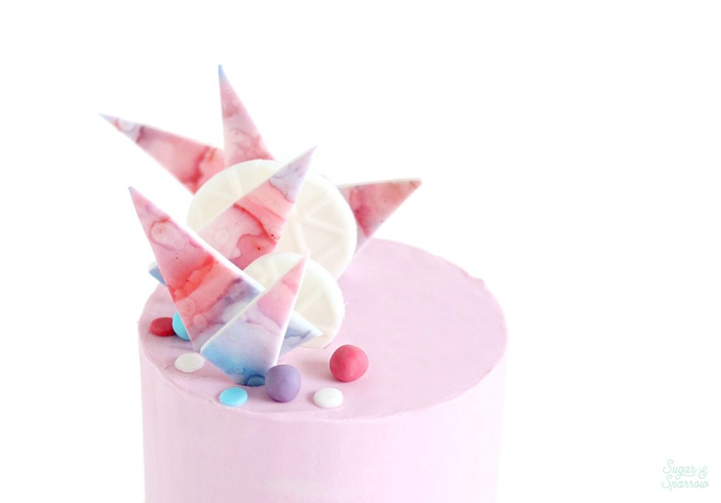 how to make watercolor fondant cake decorations