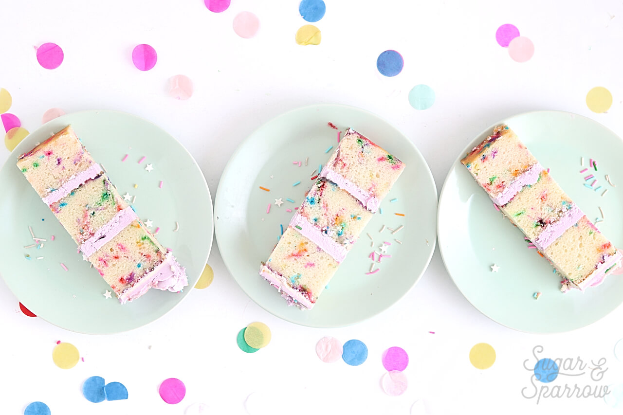 funfetti cake recipe by sugar and sparrow