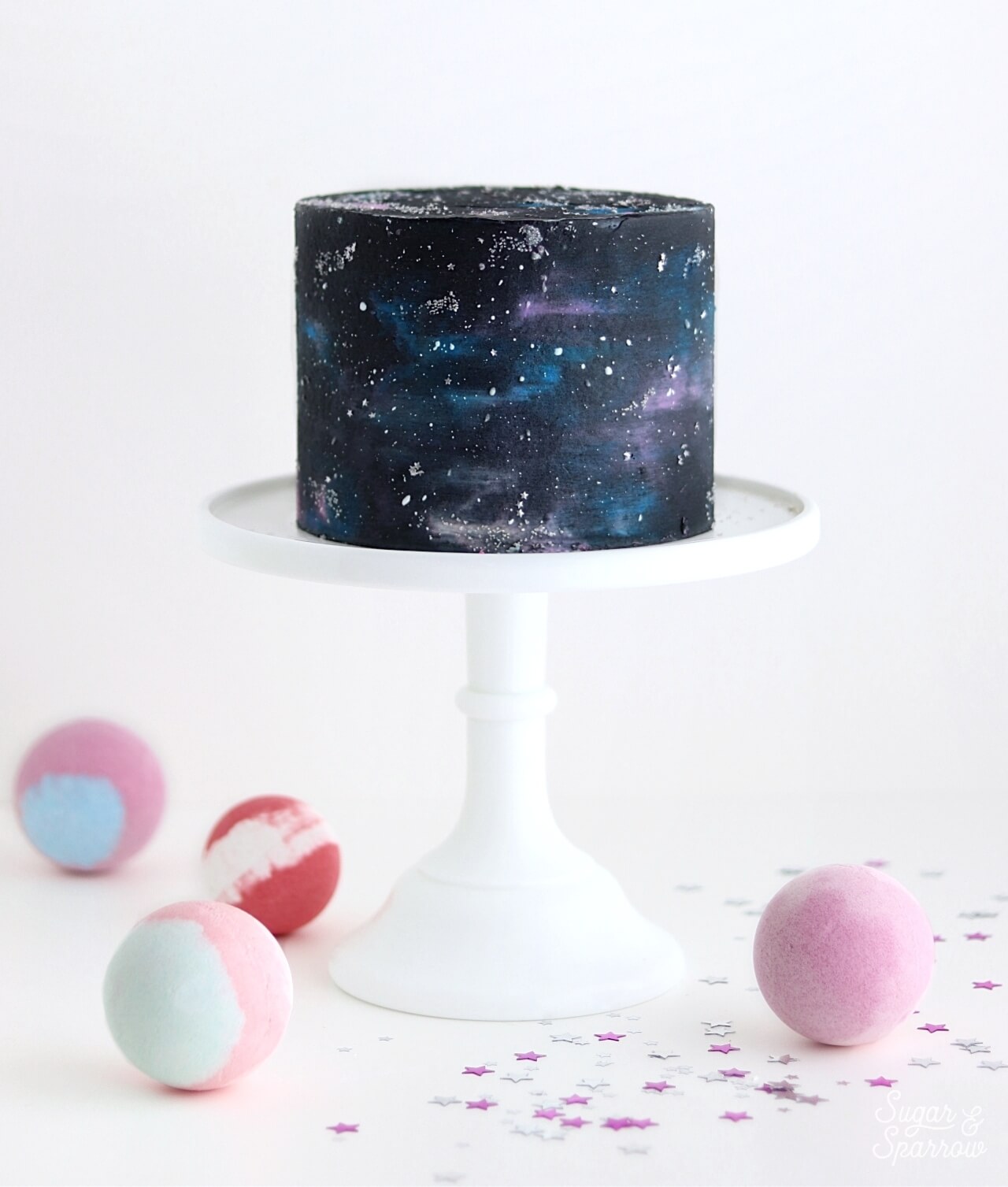 buttercream galaxy cake tutorial