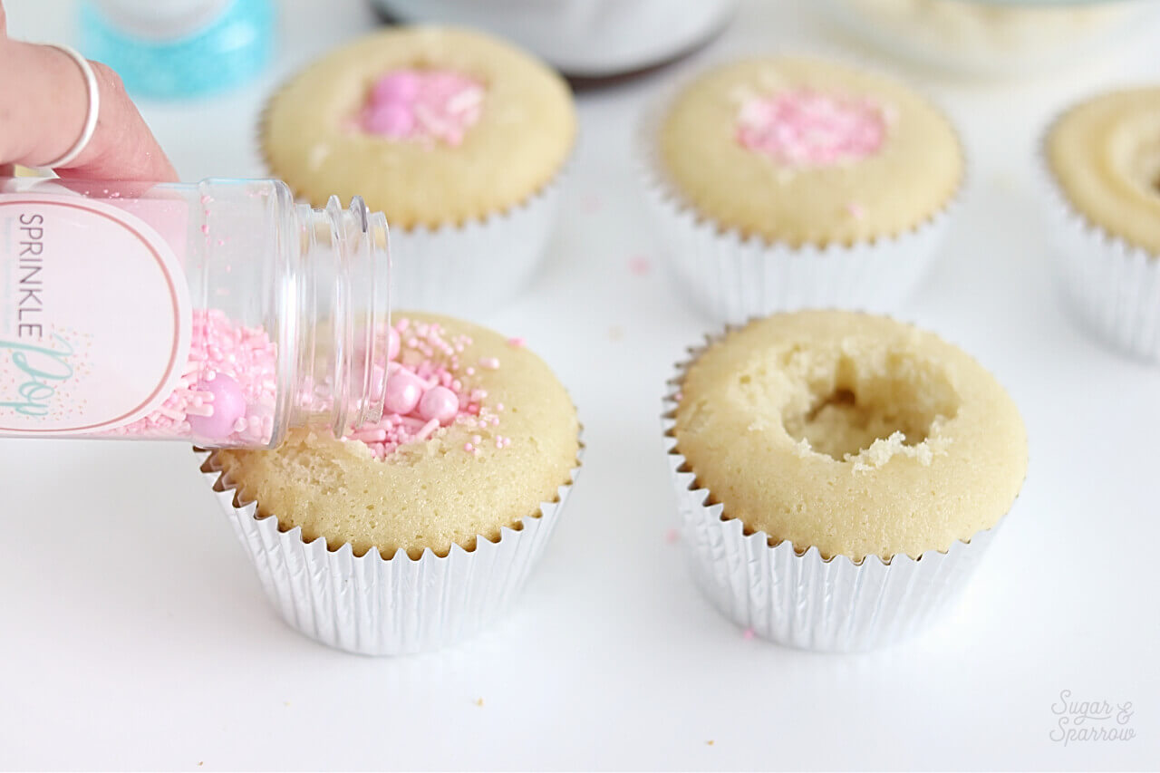 cupcakes filled with sprinkles by SprinklePop