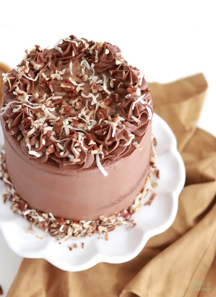 german chocolate cake decorating tutorial