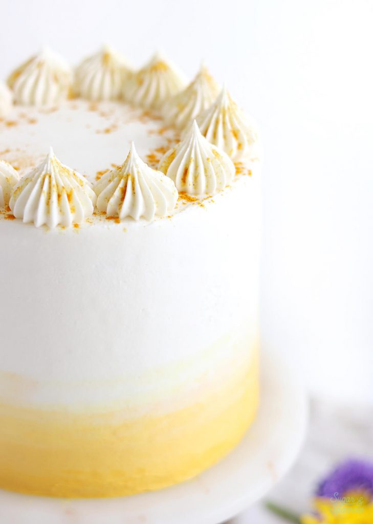 turmeric latte cake recipe by sugar and sparrow