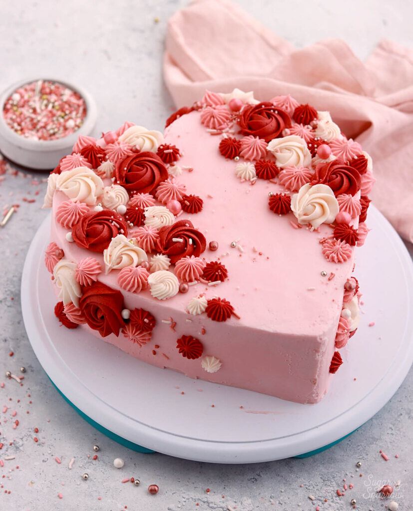 how to make a heart cake with round cake pans