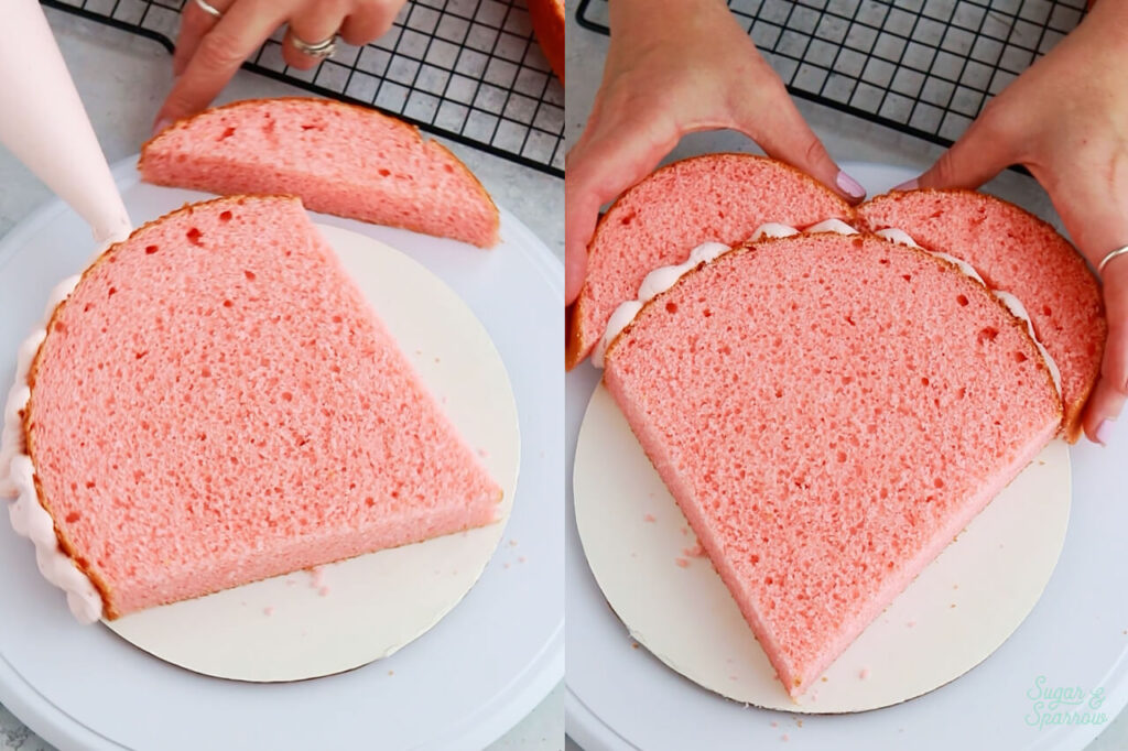 heart cake tutorial by sugar and sparrow