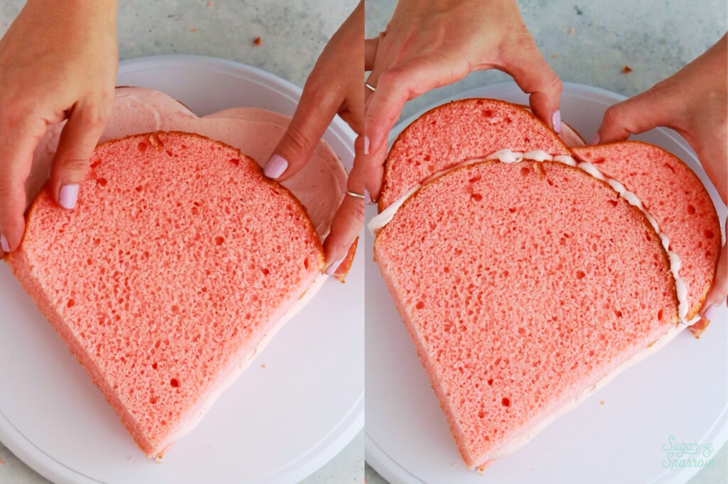 heart cake assembly