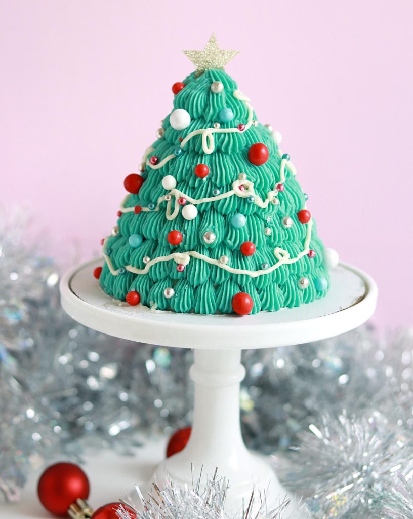 christmas tree cake ideas by sugar and sparrow