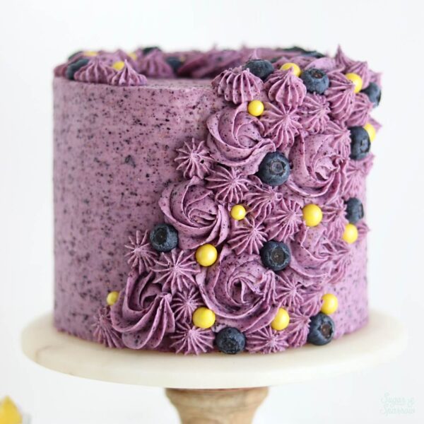 lemon cake with blueberry buttercream recipe