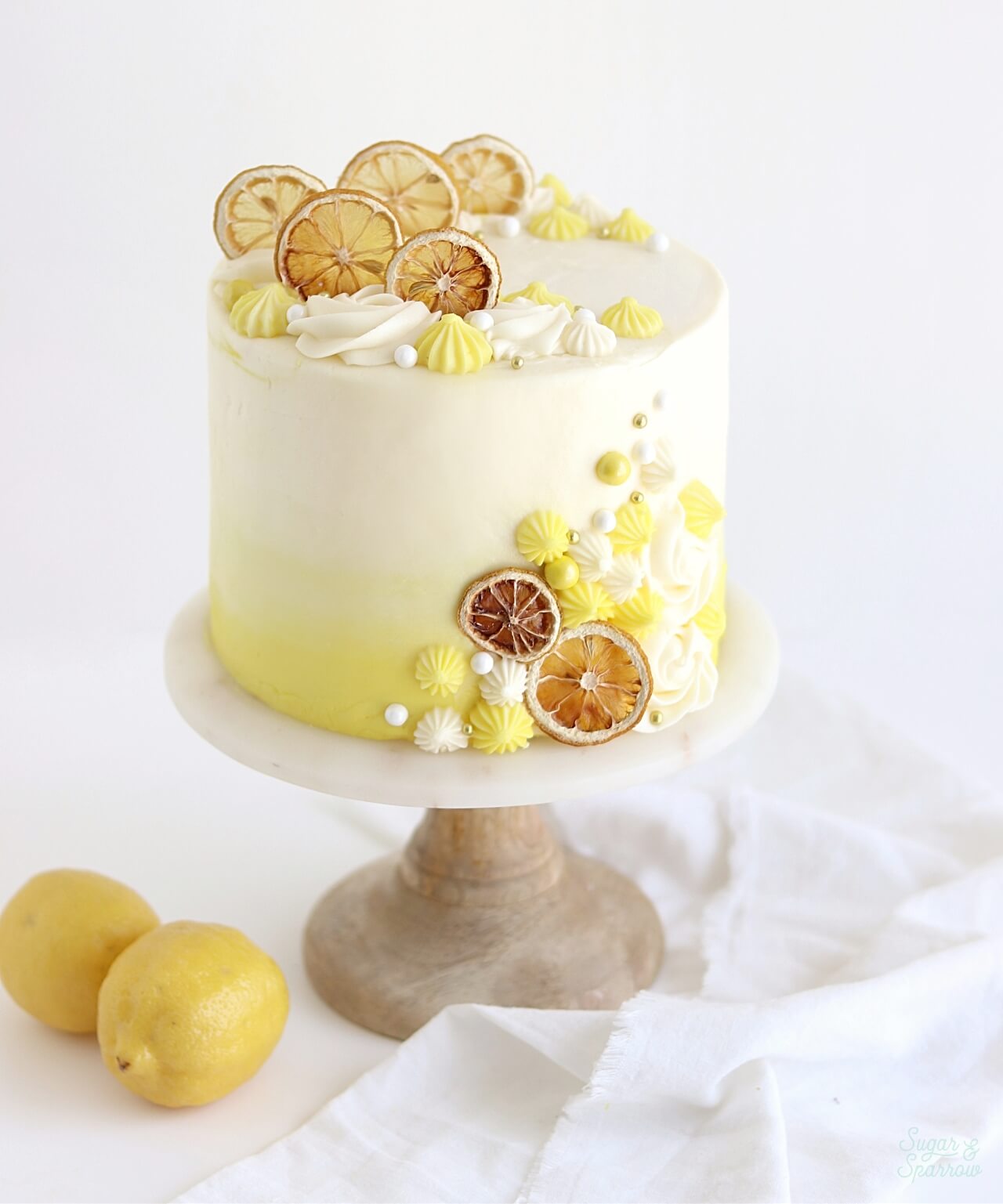 lemon cake by sugar and sparrow