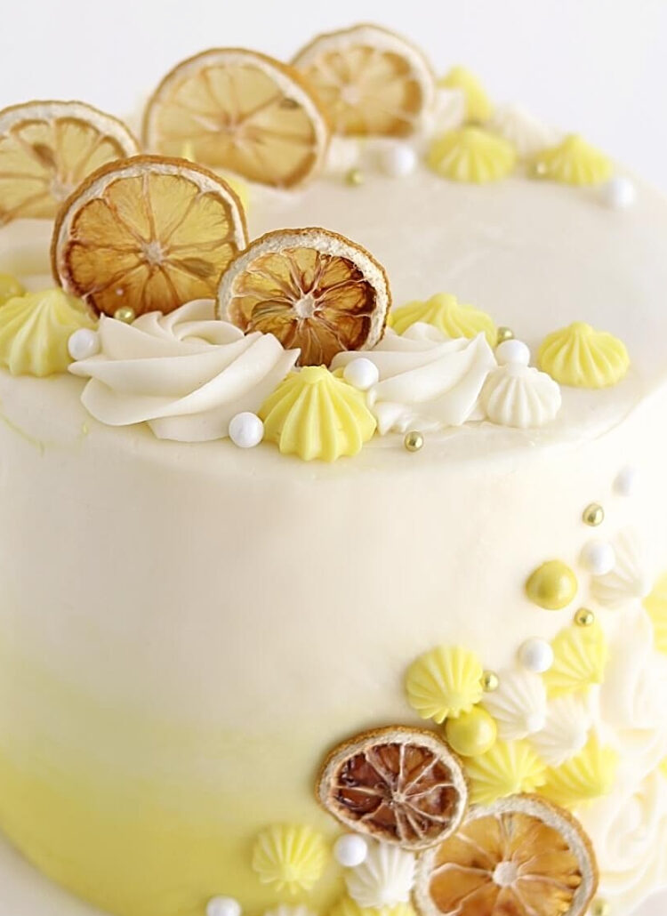 lemon cake with cream cheese buttercream