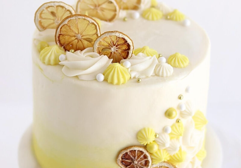 lemon cake with cream cheese buttercream