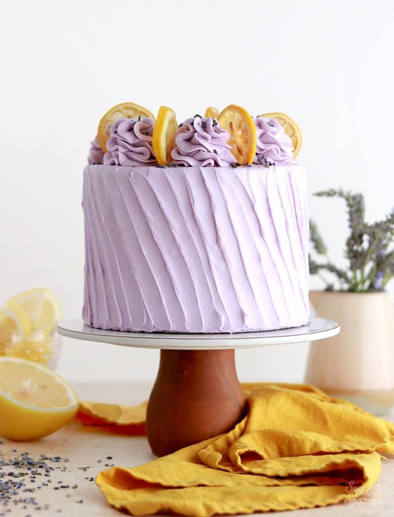 lemon lavender cake recipe by sugar and sparrow