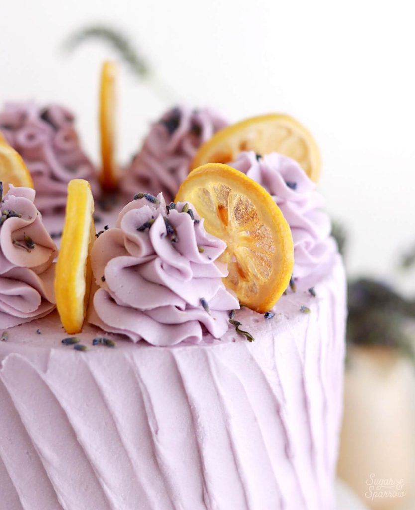 how to decorate lemon lavender cake