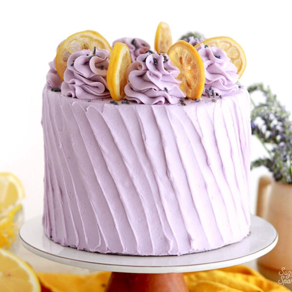 lemon lavender cake recipe by sugar and sparrow