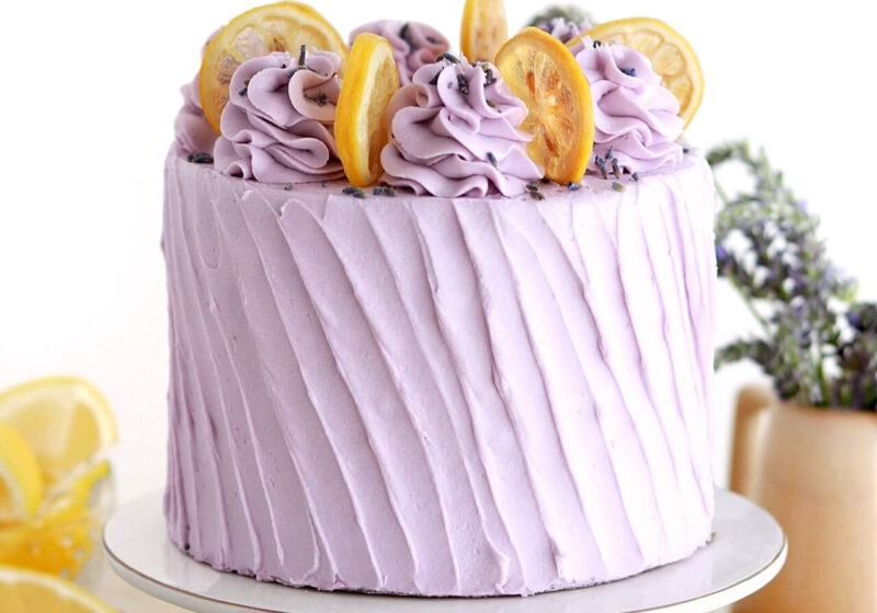 lemon lavender cake recipe by sugar and sparrow