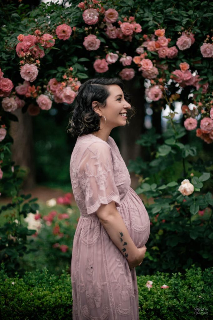 maternity photoshoot portland rose gardens