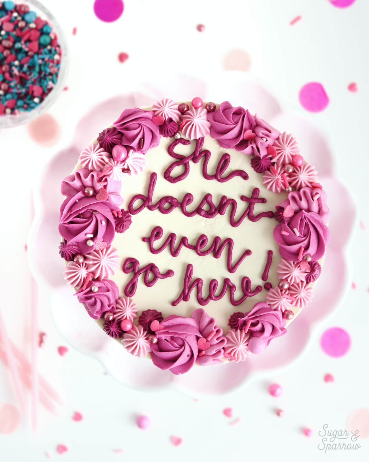 mean girls quote cake by sugar and sparrow